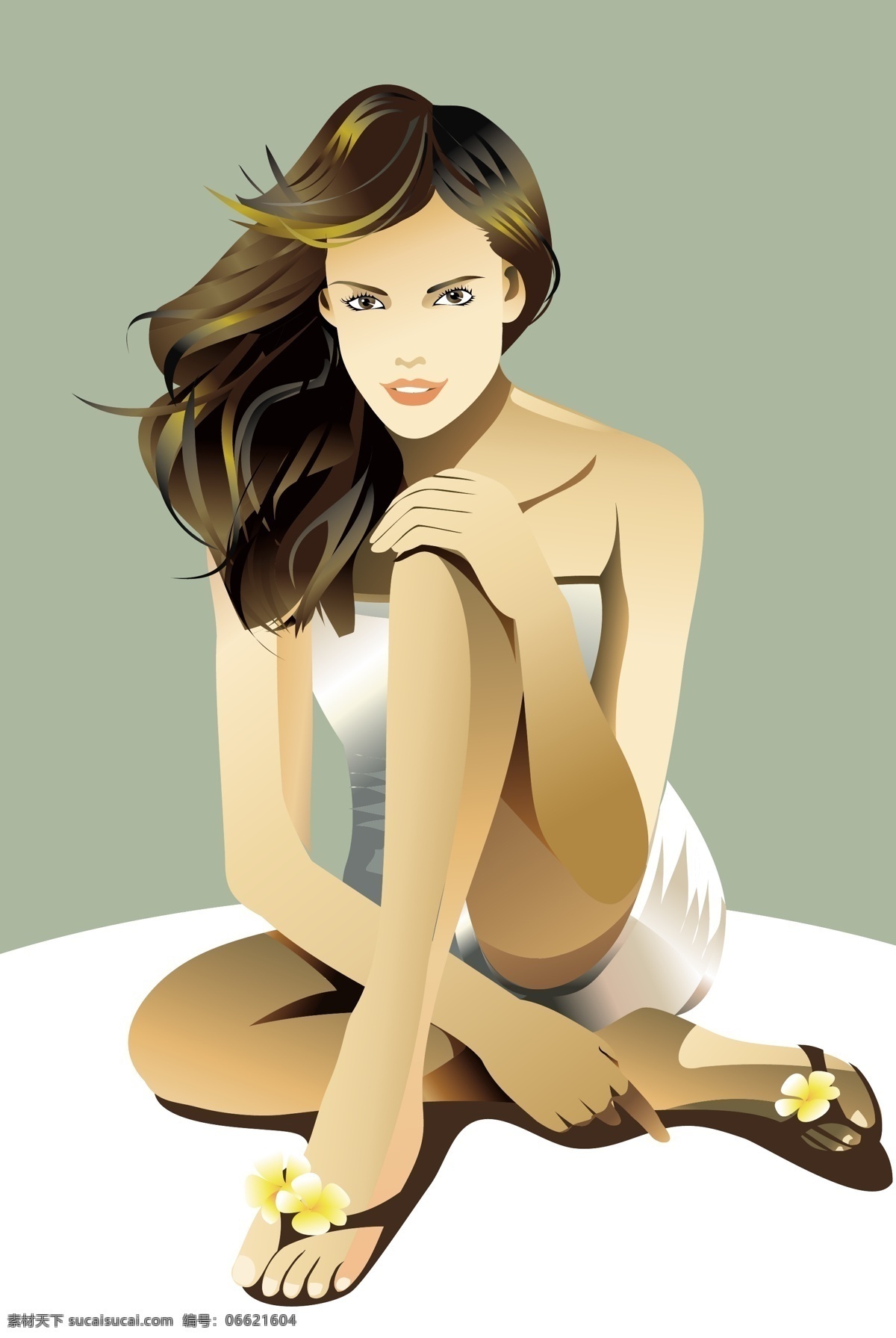 东方 spa 美容 矢量女人 矢量人物 东方spa 矢量图
