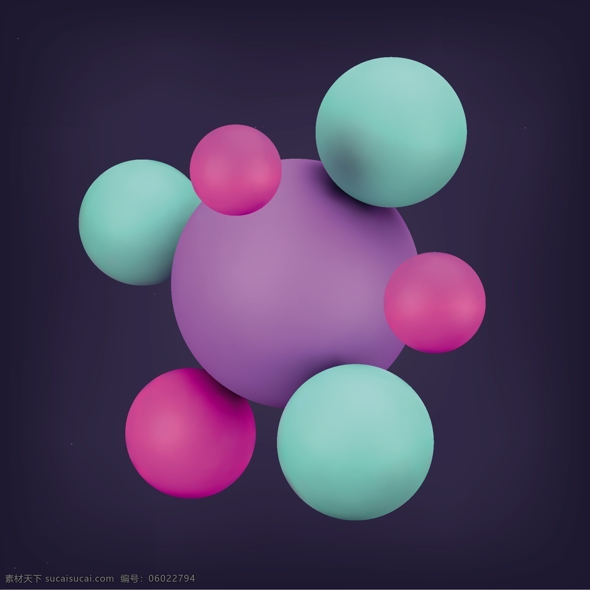 彩色 3d 球体 背景 矢量 立体 矢量图 其他矢量图