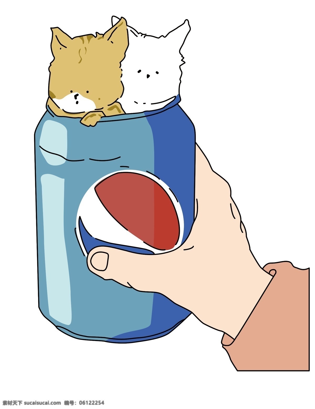 卡通可乐瓶 卡通 可乐瓶 猫咪 手 烫画 印画 好图共享 动漫动画 动漫人物