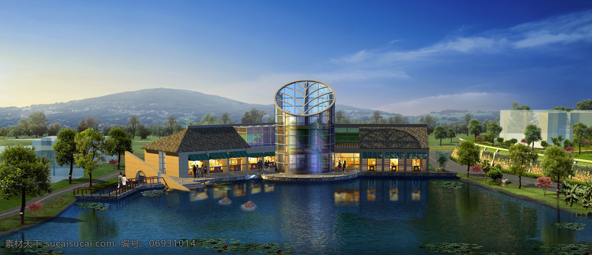 南京 高尔夫 酒店 效果图 环境设计 景观 景观设计 装饰素材 园林景观设计