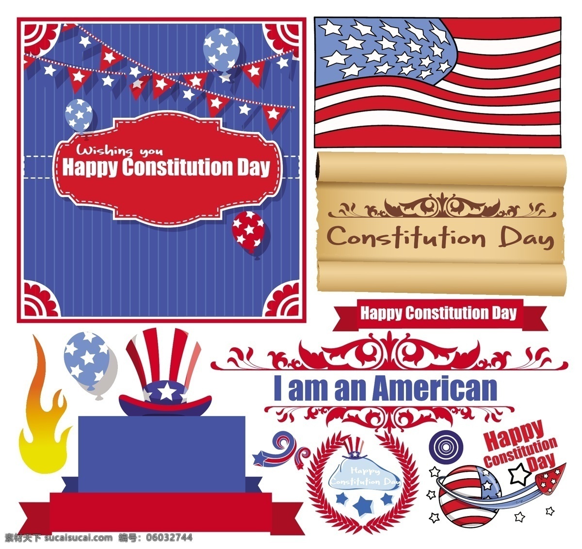宪法 纪念日 定为 美国 载体 矢量图 其他矢量图