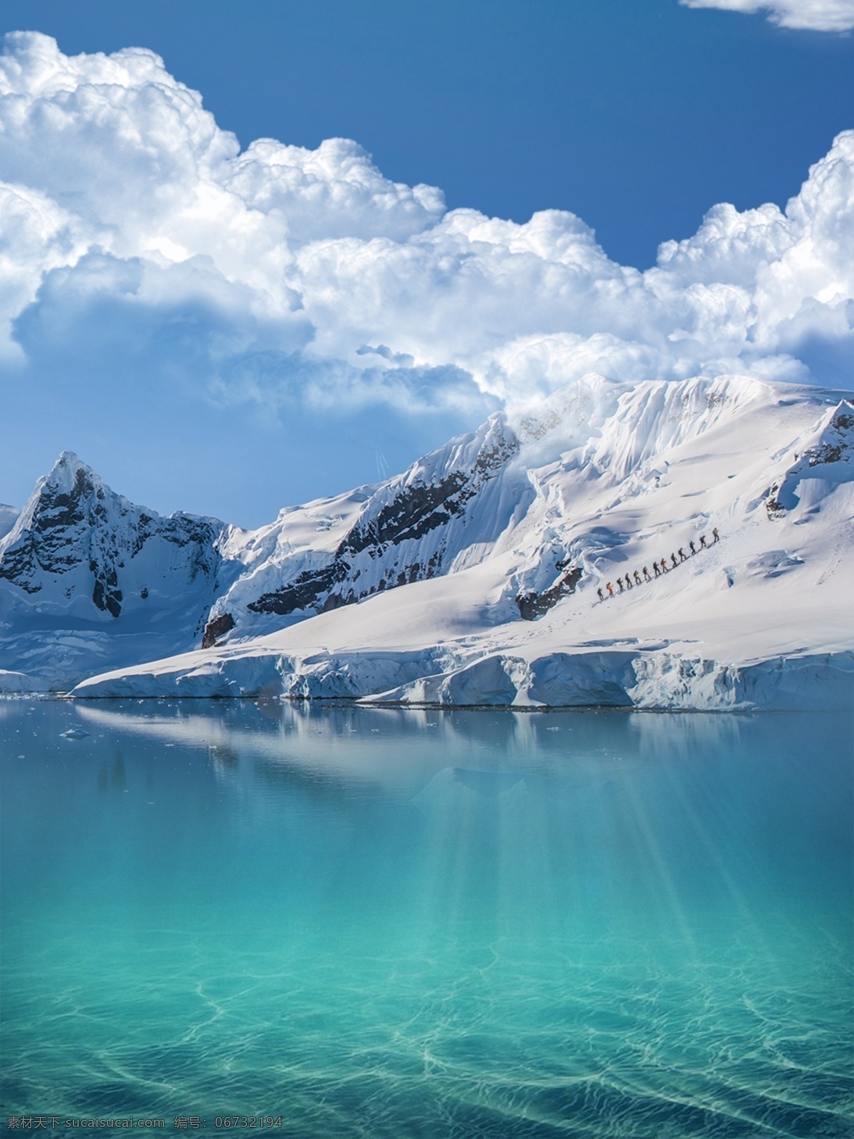 冰山 湖泊 天空 唯美 空旷 合成 背景 合成背景