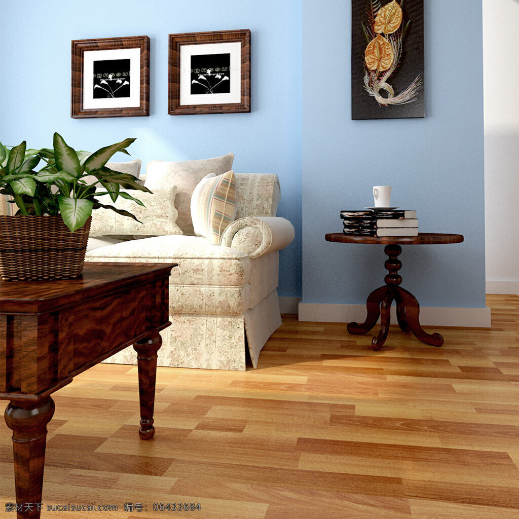 复合地板 强化复合地板 黄色系 木地板 木纹 沙发 背景墙 室内设计 环境设计