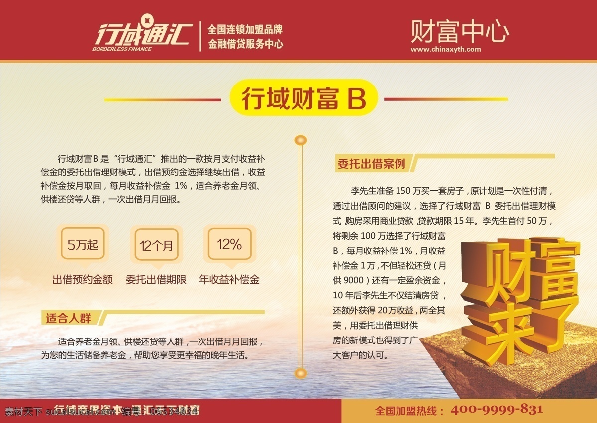 dm 理财单页 ai矢量图