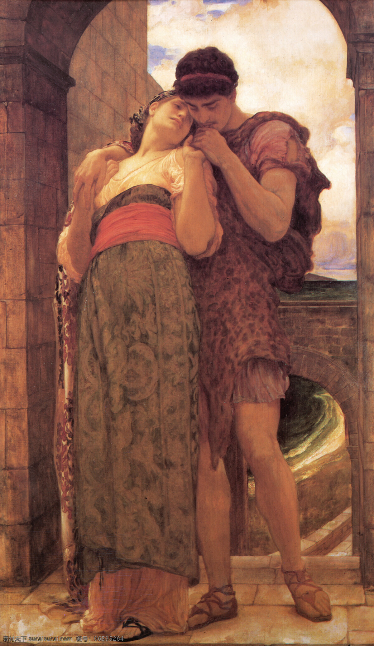 执着 绘画书法 女人 女士 人物 世界名画 文化艺术 西洋油画 弗雷德里 克莱顿 男人先生 家居装饰素材