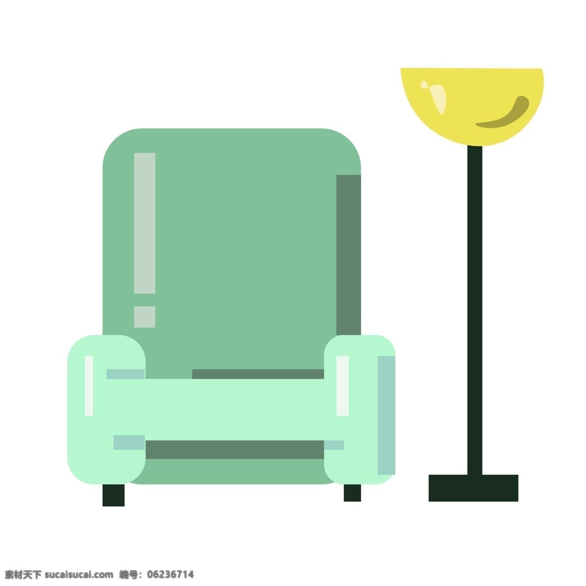 绿色沙发家具 沙发 舒适 台灯