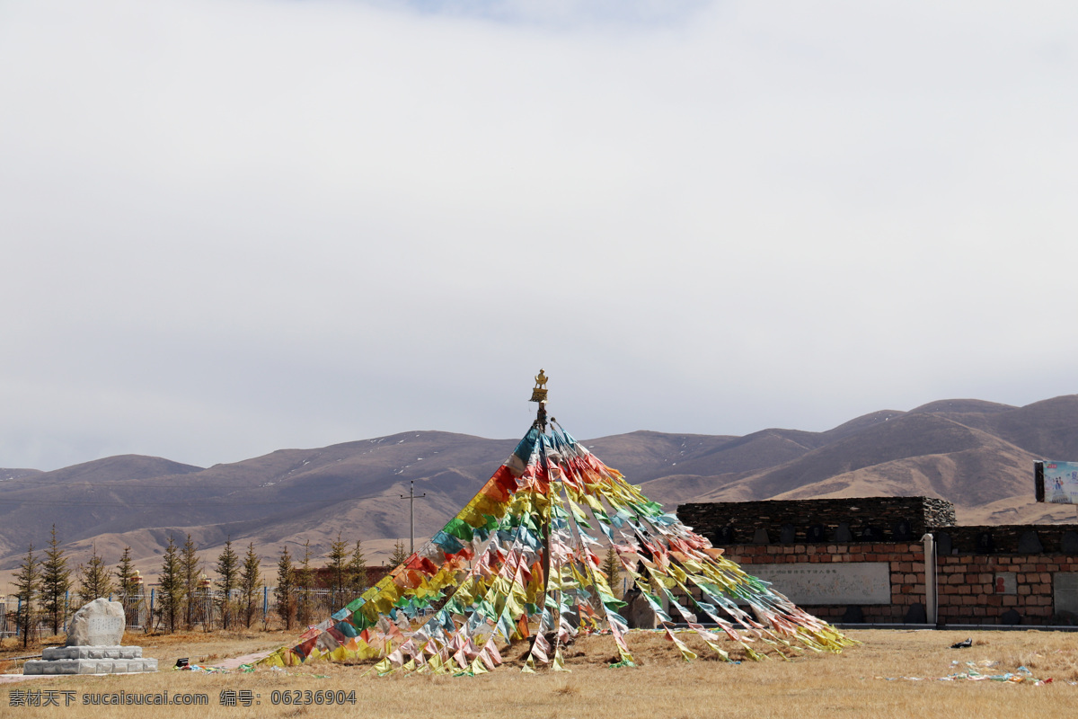 彩旗 青海 经幡 佛教 宗教 高原 西藏 甘南 藏族 藏区 扎尕那 拉卜楞寺 阿坝 羌族 文化艺术 宗教信仰