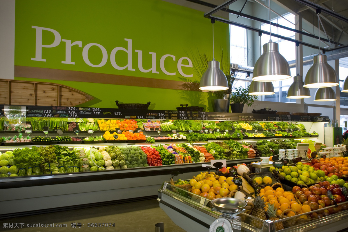 水果蔬菜店 水果店 水果 摆设 超市 蔬菜市场 生鲜店铺 餐饮美食 食物原料
