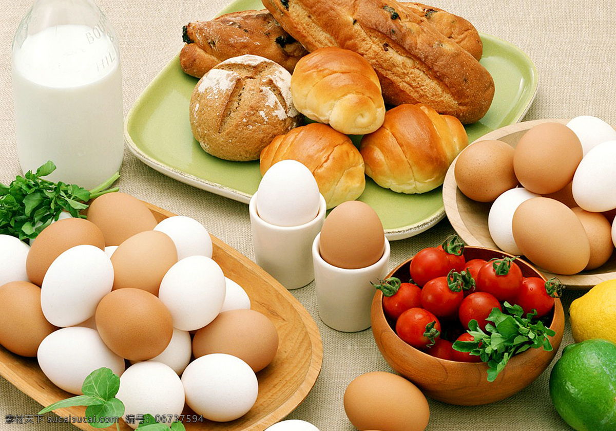 精美 厨房 食 材 鸡蛋 面包 摄影图 食物原料 风景 生活 旅游餐饮