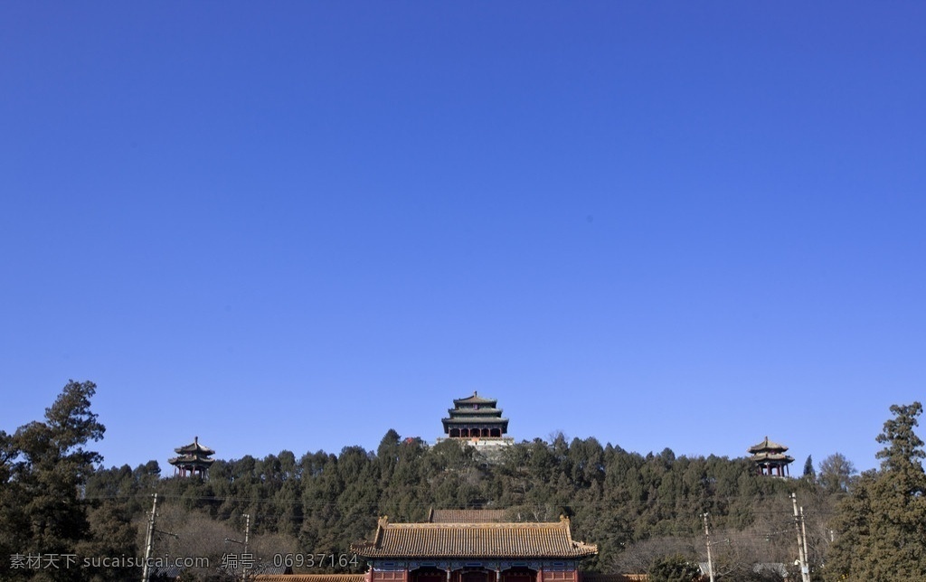 景山 万春亭 公园 景点 旅游 煤山 崇祯 北京 北京风光 建筑景观 自然景观