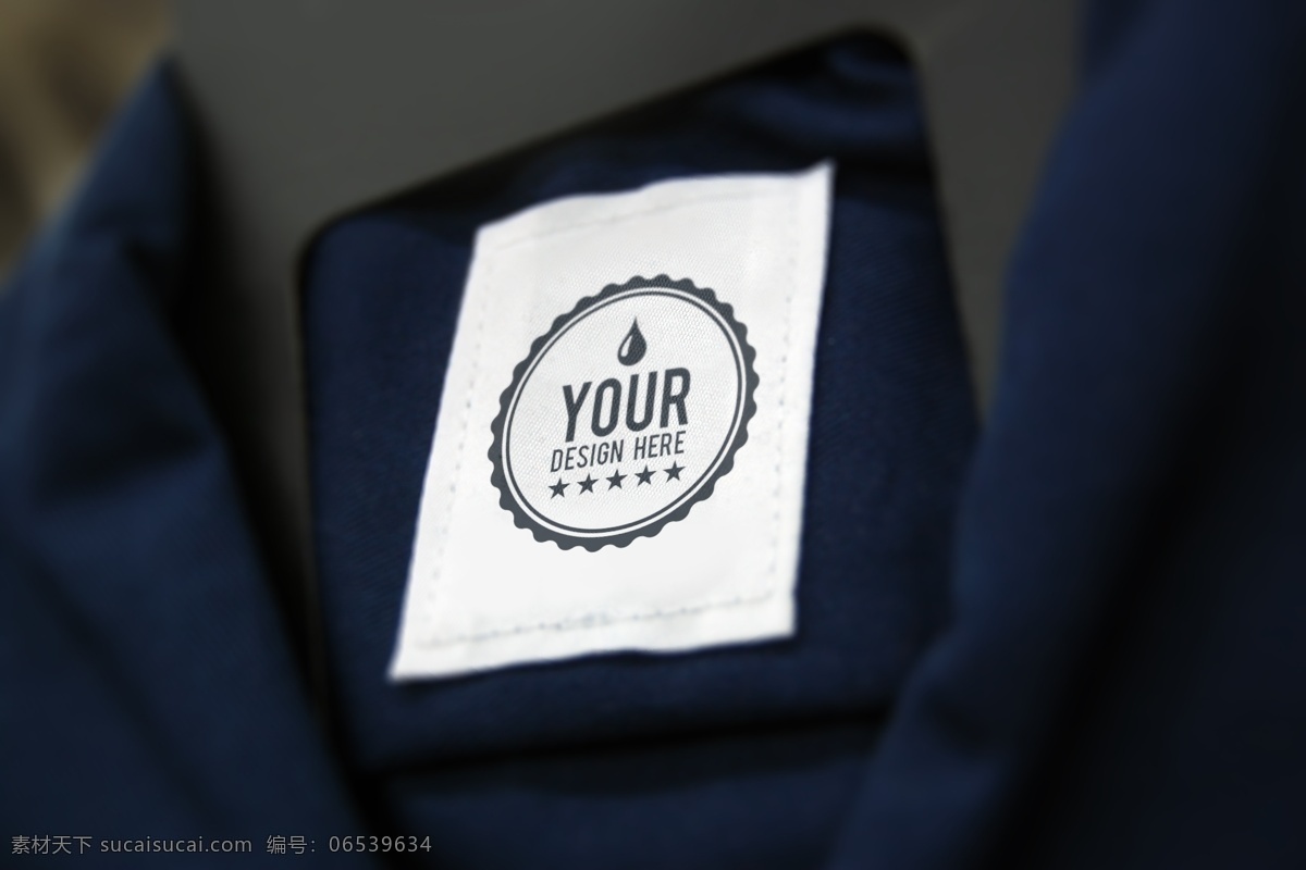 衣服 标签 logo 展示 logo设计 模版 智能对象 衣服标签 黑色