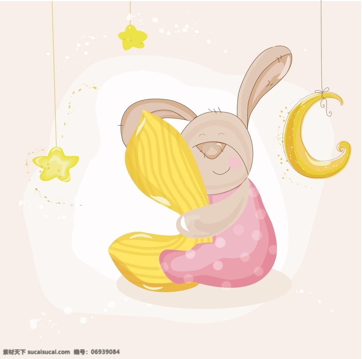 可爱小兔图片 可爱小兔 小兔抱枕 可爱背景 粉色小兔 卡通小兔 矢量图 卡通设计