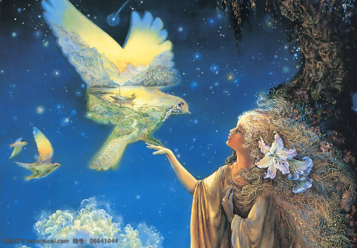 漂亮 欧美 手绘 插画 经典 文化艺术 美术绘画 设计图库