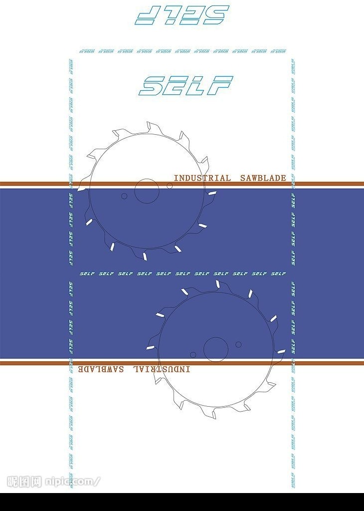 锯片包装盒 锯片 包装盒 包装设计 矢量图库