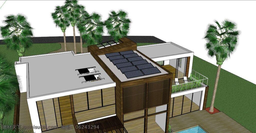 国外欧式别墅 skp 欧式建筑 国外别墅 别墅 住宅建筑 住宅 度假屋 别墅3d 庭院 建筑模型 简约别墅 现代别墅 3d模型 单体模型 别墅区 树木 白色