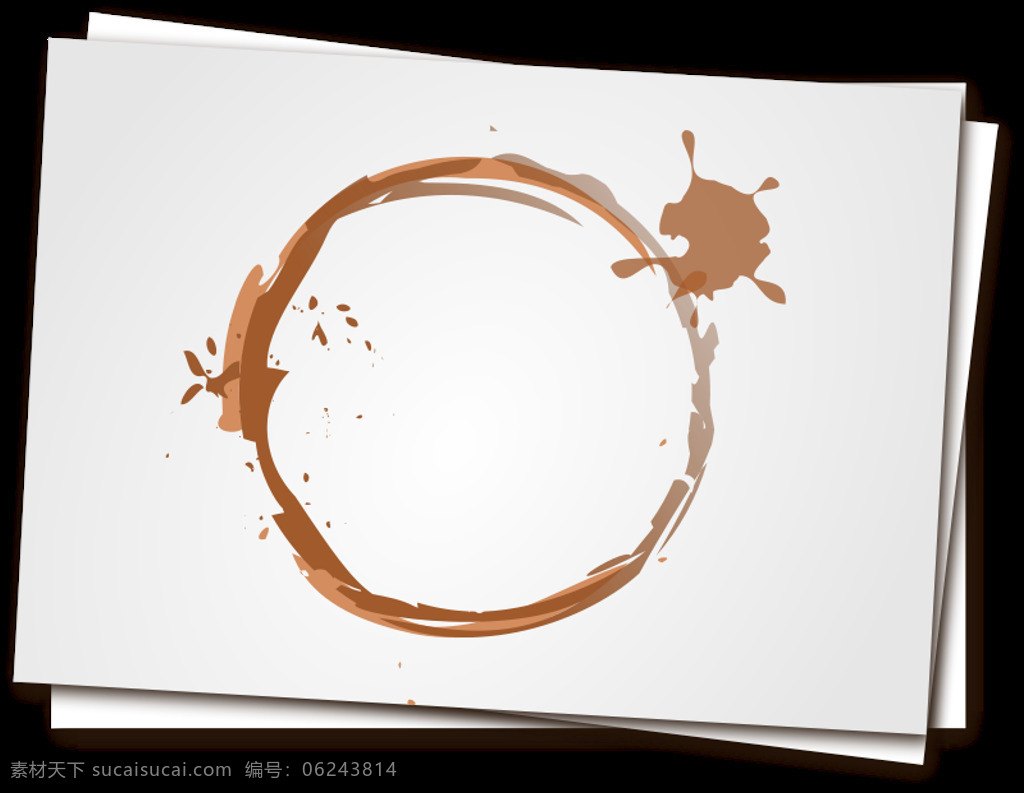 咖啡渍 笔记 咖啡 图示的 染色 插画集