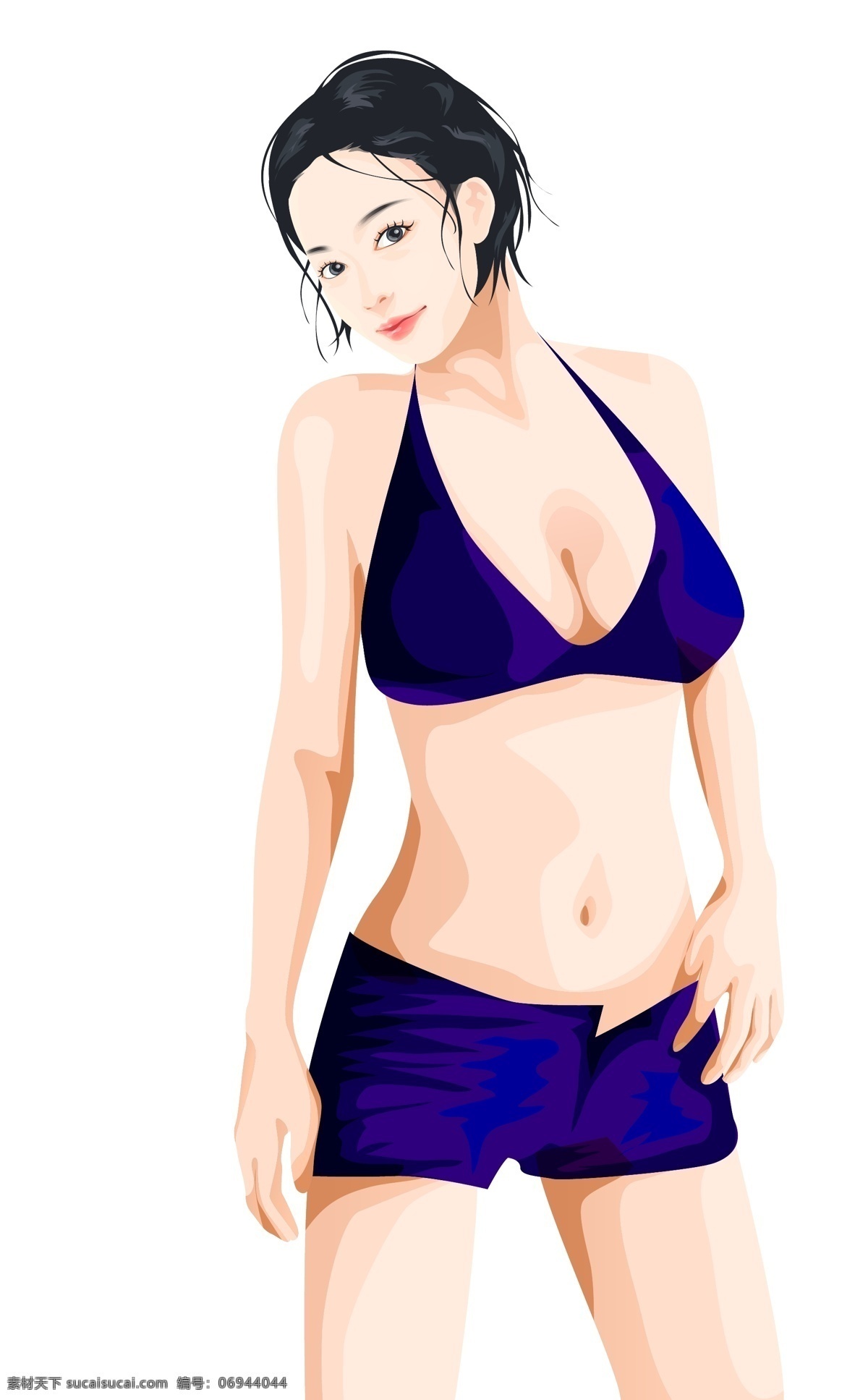插画免费下载 插画 美女 美女图片 时尚 百态 矢量图 矢量人物