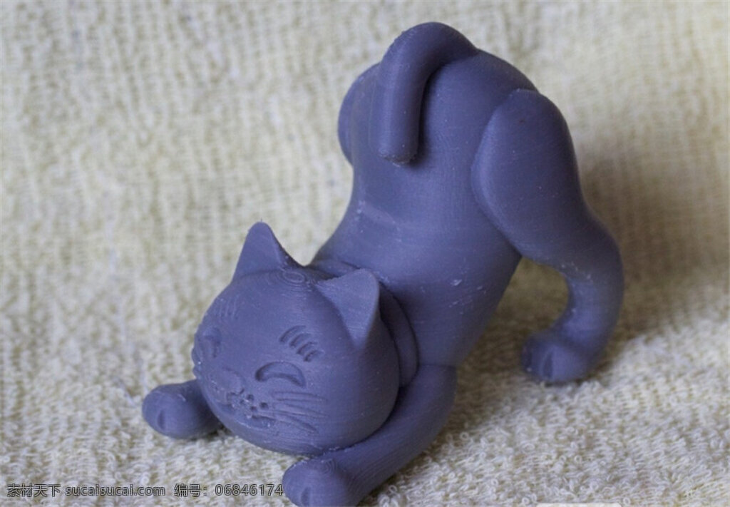 伸懒腰 猫 3d 打印 模型 动物 植物 打印模型 打印模型素材 模型素材 3d模型 3d模型素材 stl 灰色