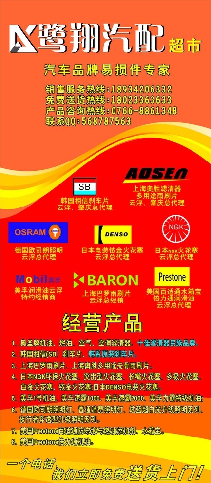 汽配广告 汽车 汽车标志 汽配 展架 展板设计 底纹 红色 海报 cdr4 矢量 展板 展板模板