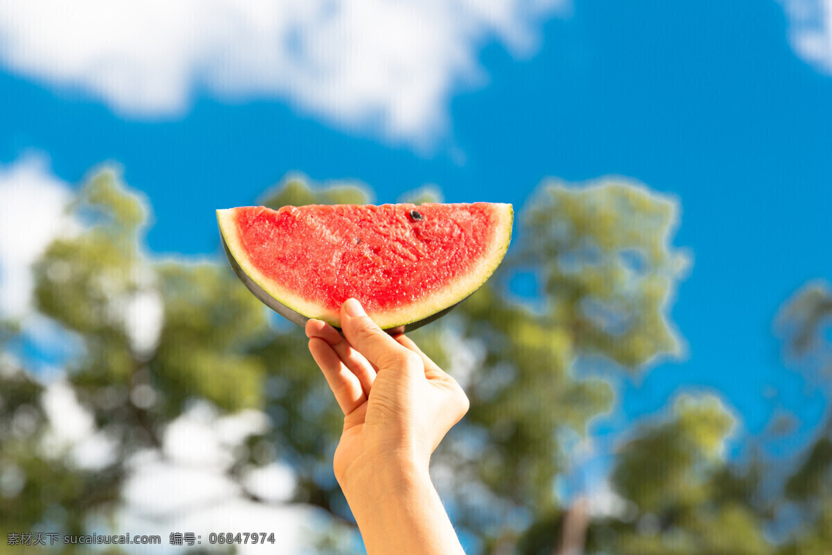 西瓜 水果 背景 夏天 美食 三星图片类
