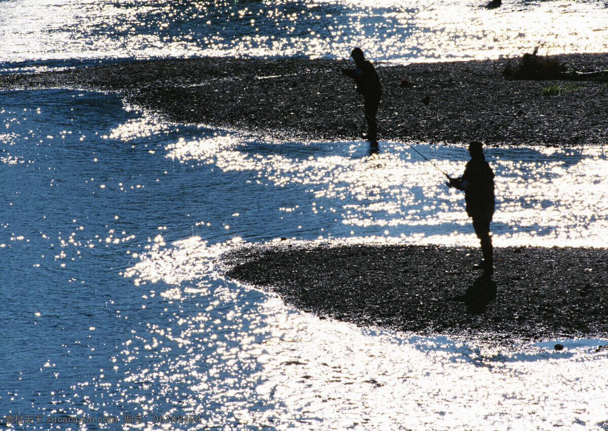 钓鱼 海水 海滩 生活 自然风景 自然景观 水之蓝 psd源文件