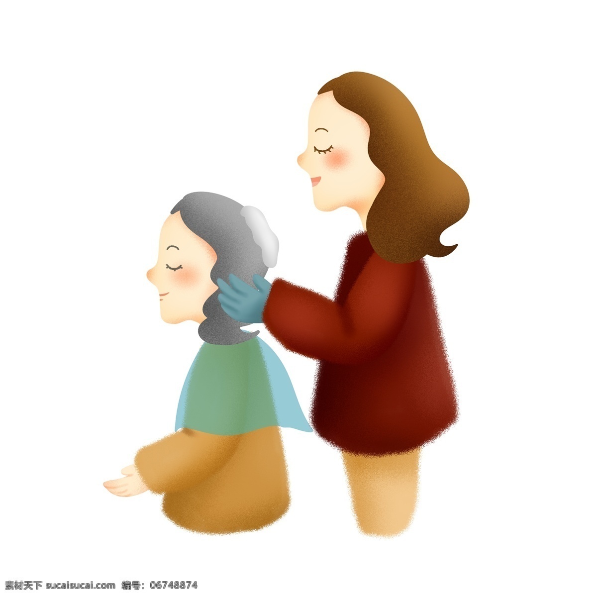 给妈妈染发 母亲节 染发 母女 互动