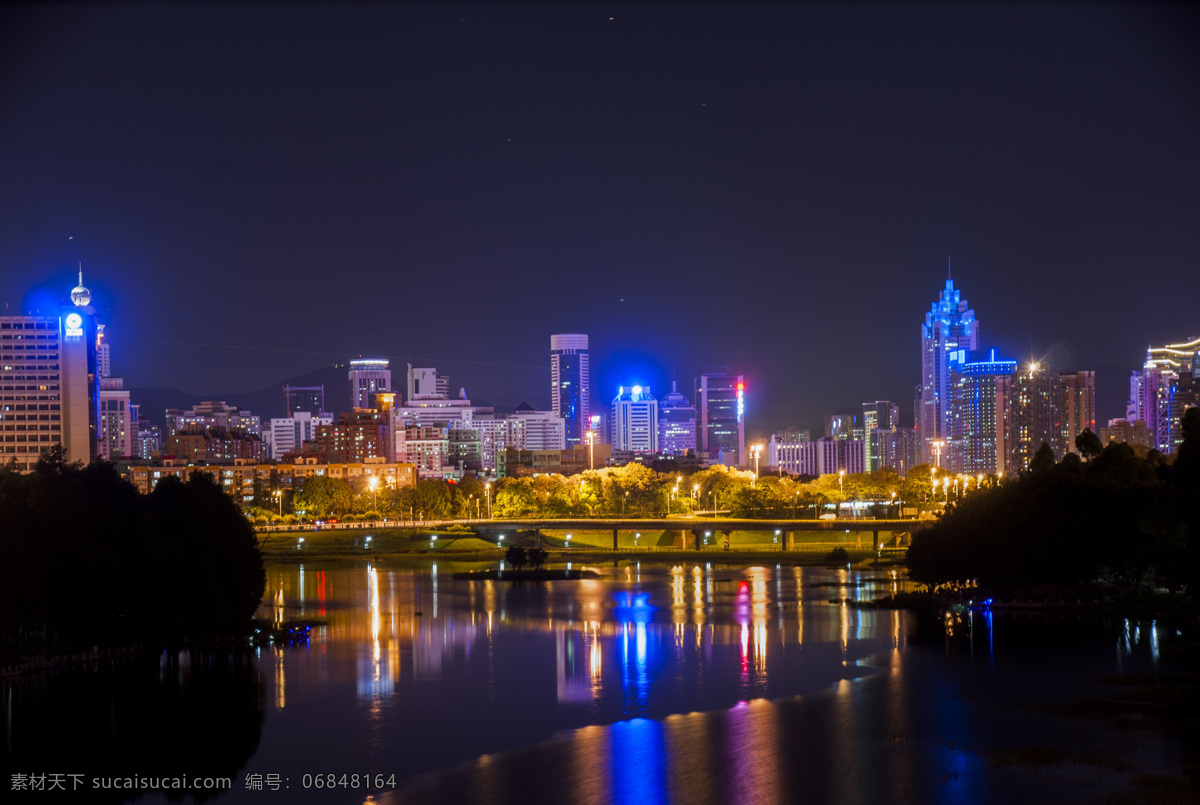 城市夜景 京基100 城市 深圳 夜景 洪湖公园 罗湖 地王大厦 旅游摄影 国内旅游 黑色