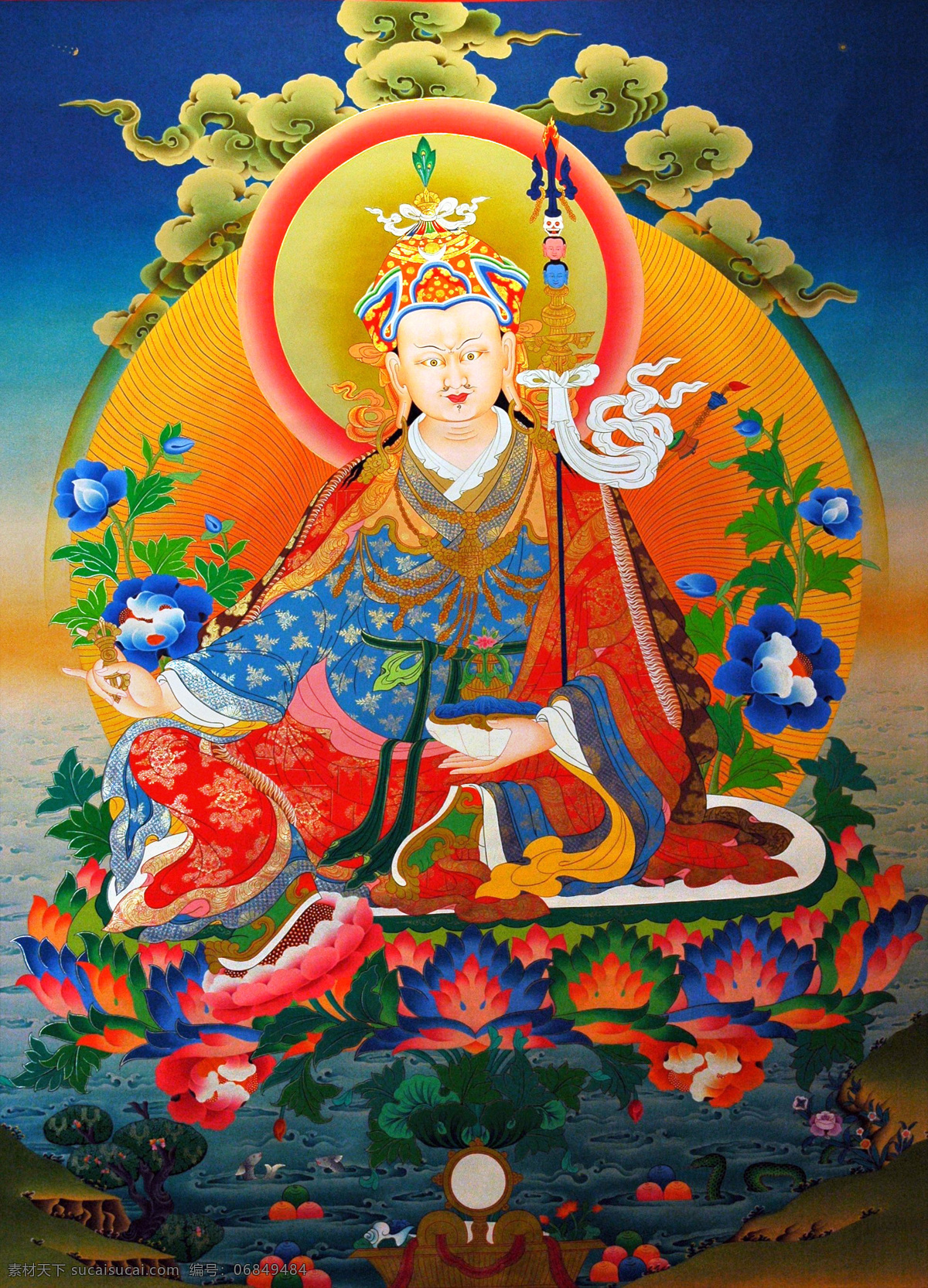 唐卡 装饰画 西藏 佛像 神像 佛陀 文化艺术 宗教信仰 唐卡装饰画