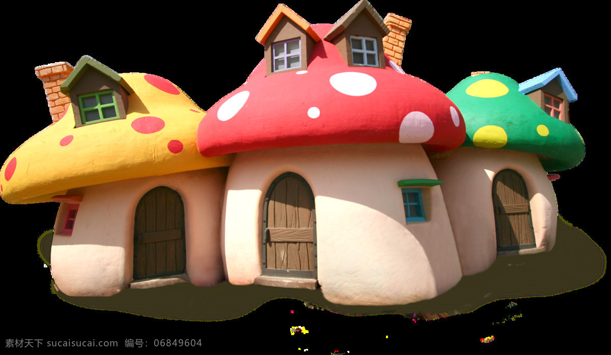 唯美 童话 蘑菇 城堡 图案 蘑菇城堡 蘑菇屋 设计图案 童话屋 透明素材