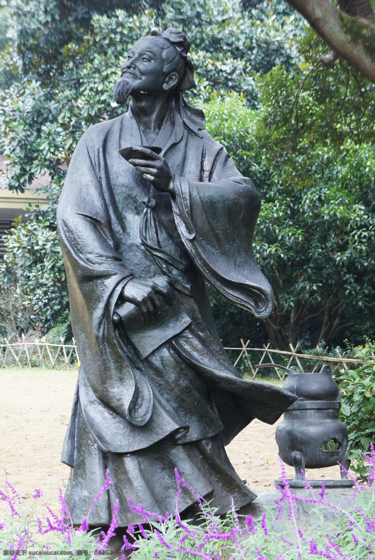 茶圣 陆羽雕像 雕像 陆羽 杭州 龙井 中国茶叶 博物馆 建筑园林 雕塑