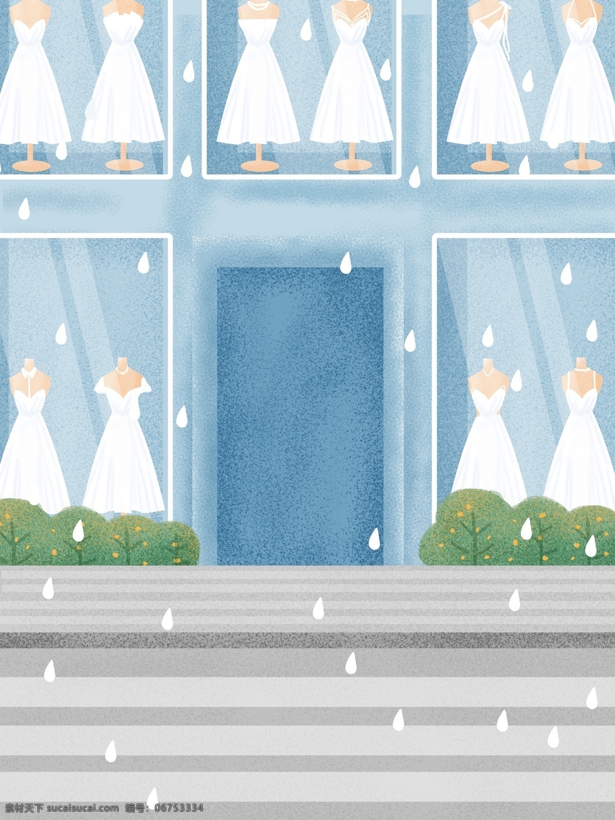 大雪 节气 婚纱 店 背景 冬季背景 背景展板 清新背景 婚纱店背景 唯美背景 下雨背景 蓝色背景