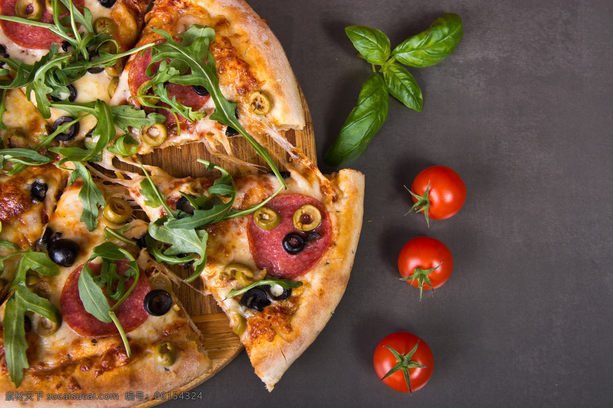 番茄 披萨 背景 西红柿 意大利披萨 国外美食 美味 食物摄影 外国美食 餐饮美食