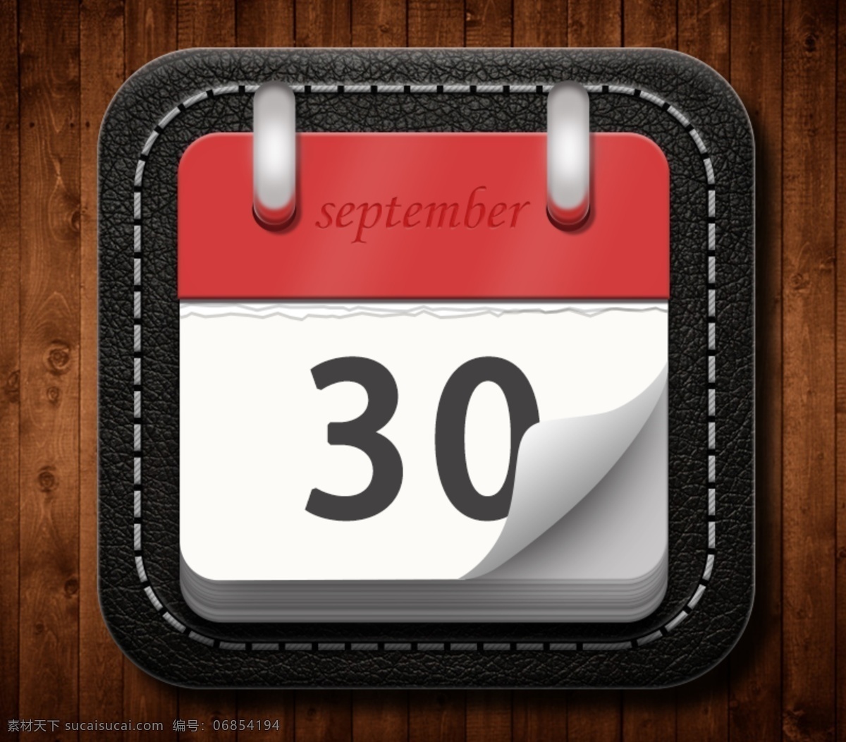 日历图标 日历 app图标 复古 明 暗 关系 运用 立体感 黑色