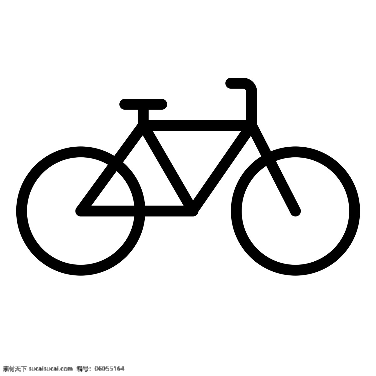 黑色 创意 自行车 元素 出行 运输 扁平化 ui 图标 线稿 交通 工具