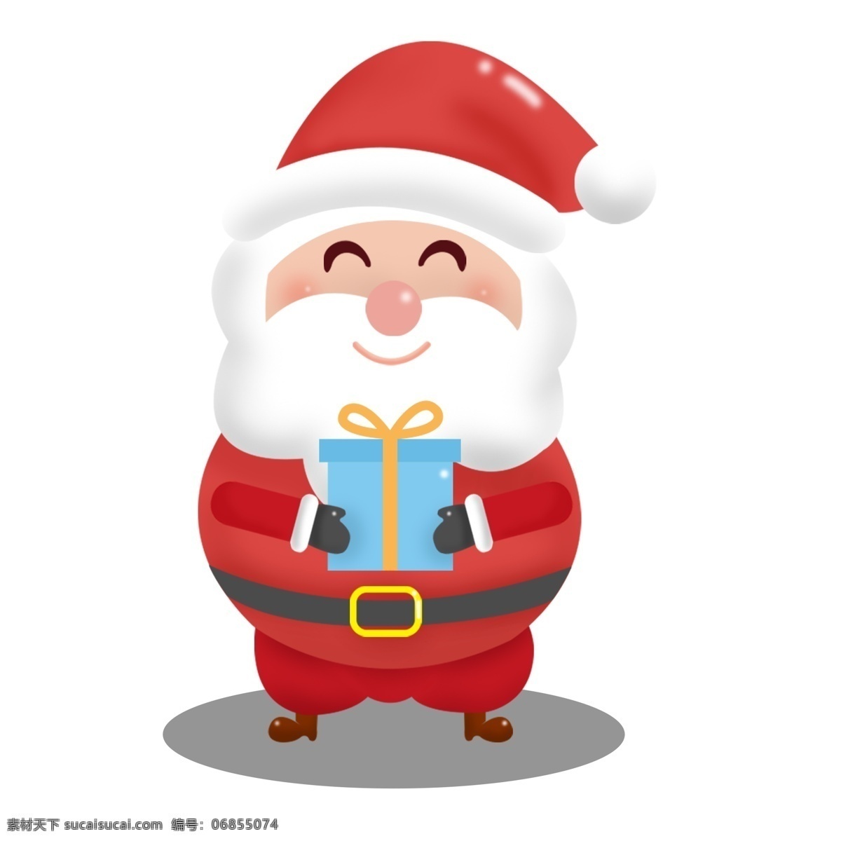 圣诞老人 卡通 可爱 商用 元素 礼物 和蔼 微笑 儿童 可商用