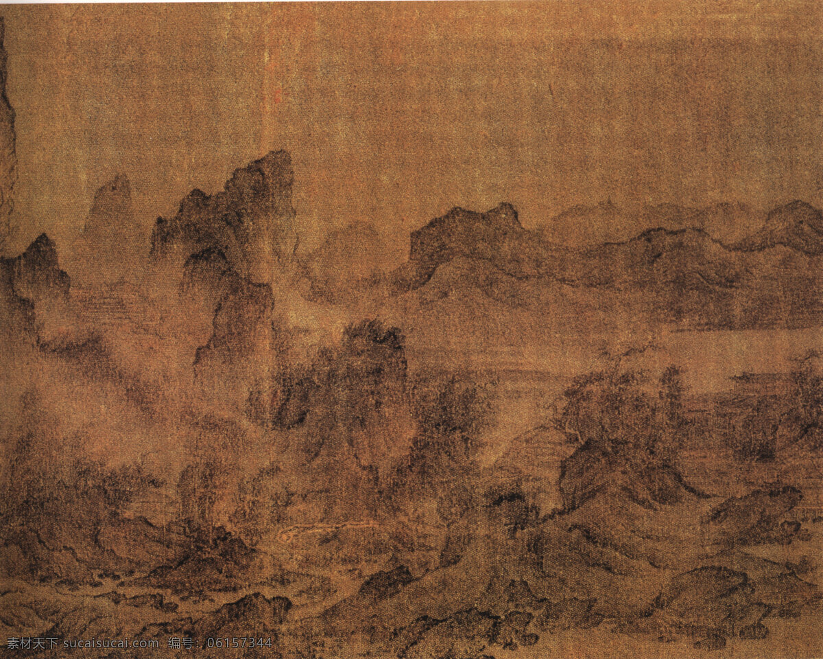 江山 楼 观 图 国画 江山如画 装饰画 登楼远眺 家居装饰素材 山水风景画