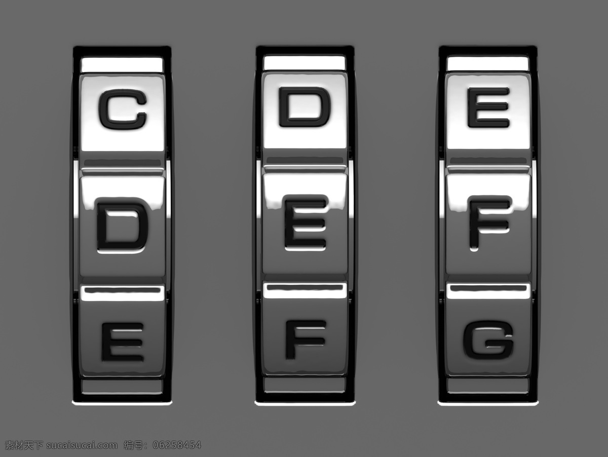 英文 字母 密码锁 滚轮 锁具 保密 金属 密码 其他类别 生活百科 灰色