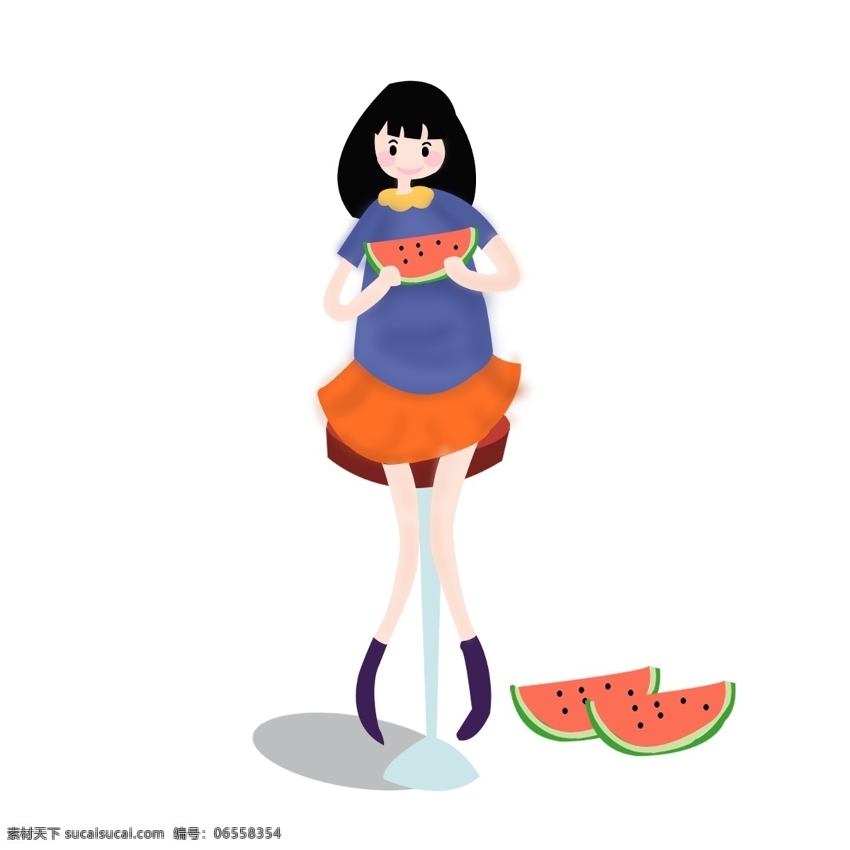 立夏 人物 形象 装饰 唯美立夏节气 中国传统节气 节气 手绘立夏节气 插 画风