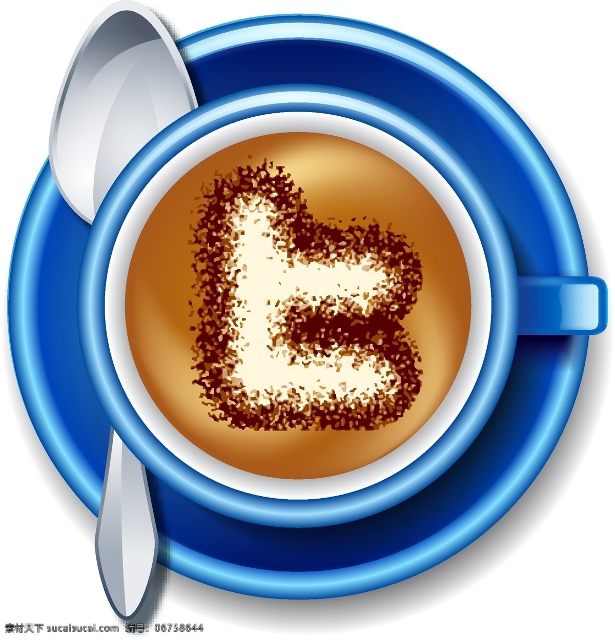 創 意 咖啡 杯子 餐饮美食 生活百科 矢量 模板下载 創意咖啡 湯匙 盤子 矢量图 日常生活