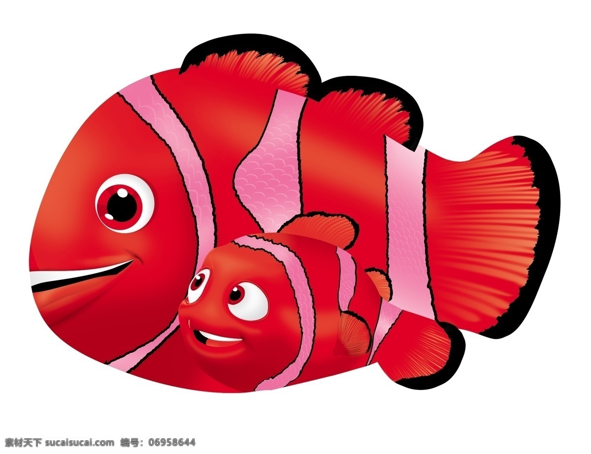 小丑鱼 尼莫 海底总动员 卡通 鱼 水 生物 分层 源文件