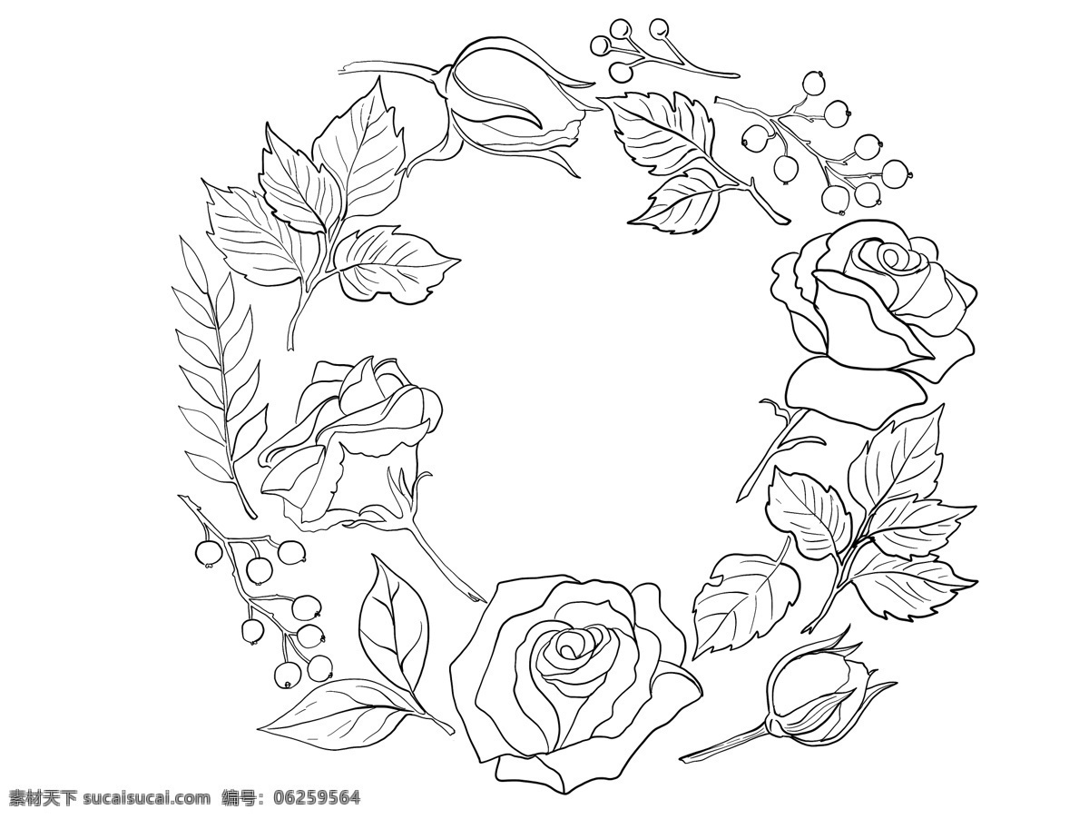 线描 花卉 矢量图 简笔画 手绘花朵 素描植物 文化艺术 绘画书法