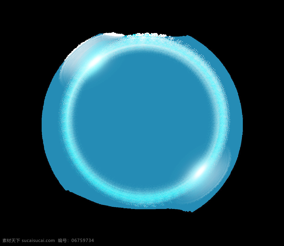 蓝色 立体 实心 圆 png元素 免抠元素 透明元素 圆形