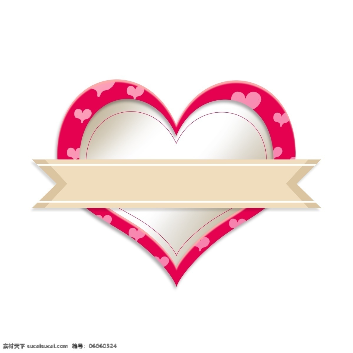 创意 爱心 标签 手绘 浪漫 装饰 元素 红色 心