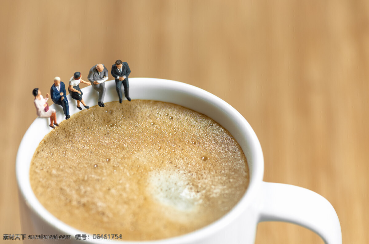 微型 企业 团队 一个 喝 咖啡 休息 时间