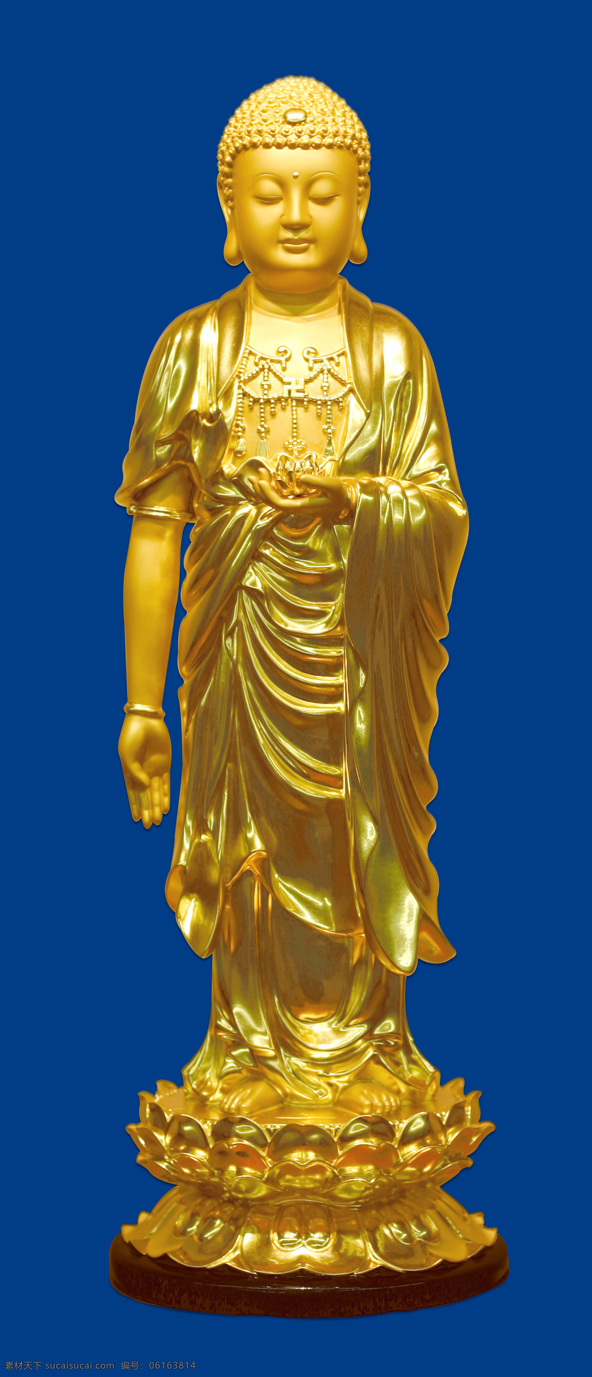 金佛 单色背景 高清 金佛像 清晰 文化艺术 宗教信仰 金色佛像