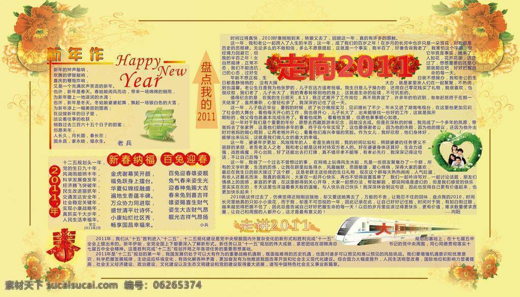 走向 2011 花纹 新春 新年 展板模板 走向2011 十二五规划 矢量 其他展板设计