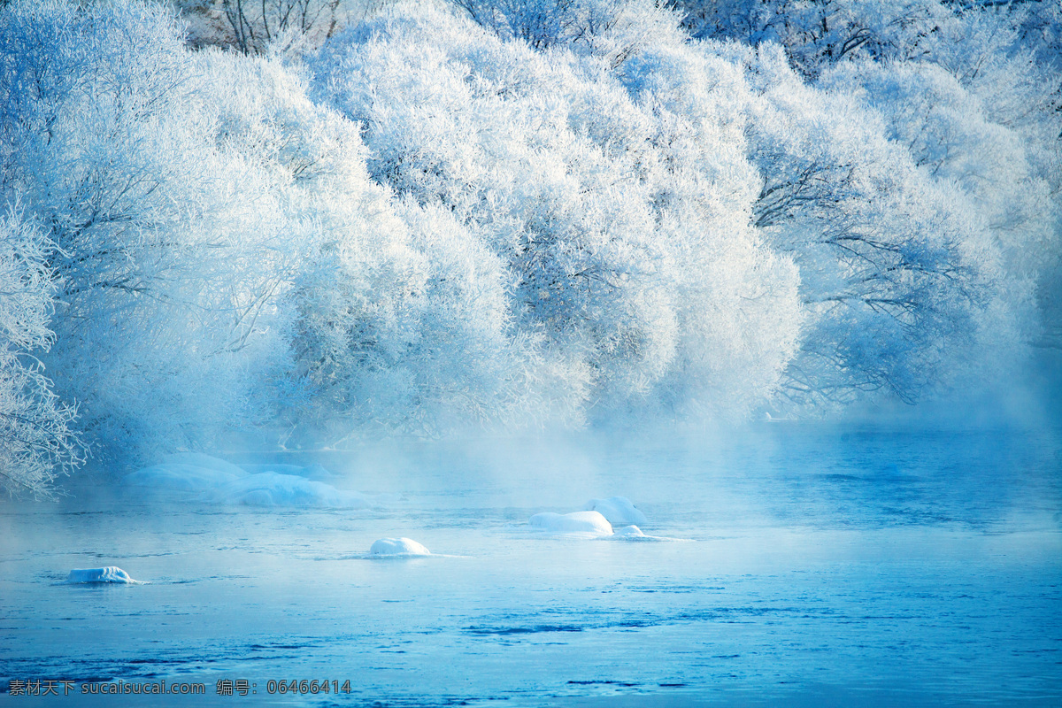 美丽的雾凇 库尔滨河 黑龙江 江景 河流 河岸 雾凇 雪景 雪乡 自然 风景 风光 树林 森林 自然风景 山水 田园 自然景观