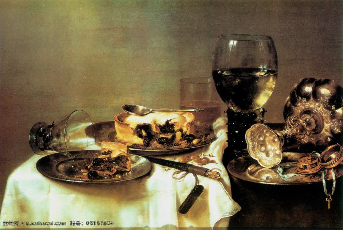 国外油画 绘画 绘画书法 静物油画 酒杯 设计图库 文化艺术 国外静物油画 传世油画 油画 钥匙 凌乱的餐桌 国外传世名画 装饰素材