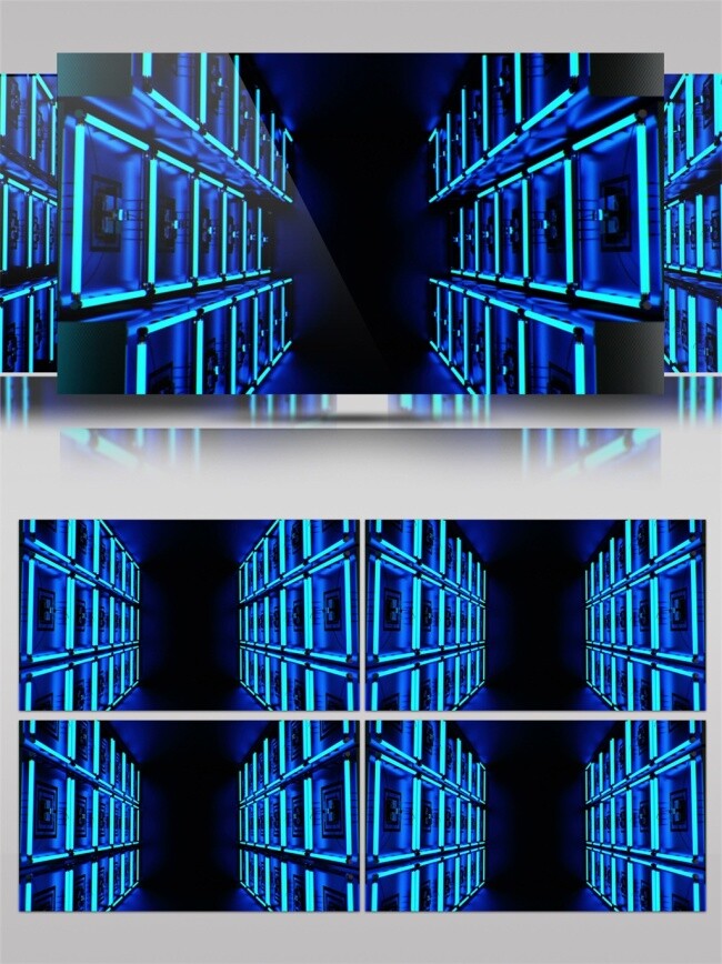 蓝色 激光 放 块 动态 视频 光束 高清视频素材 3d视频素材 电脑屏幕保护