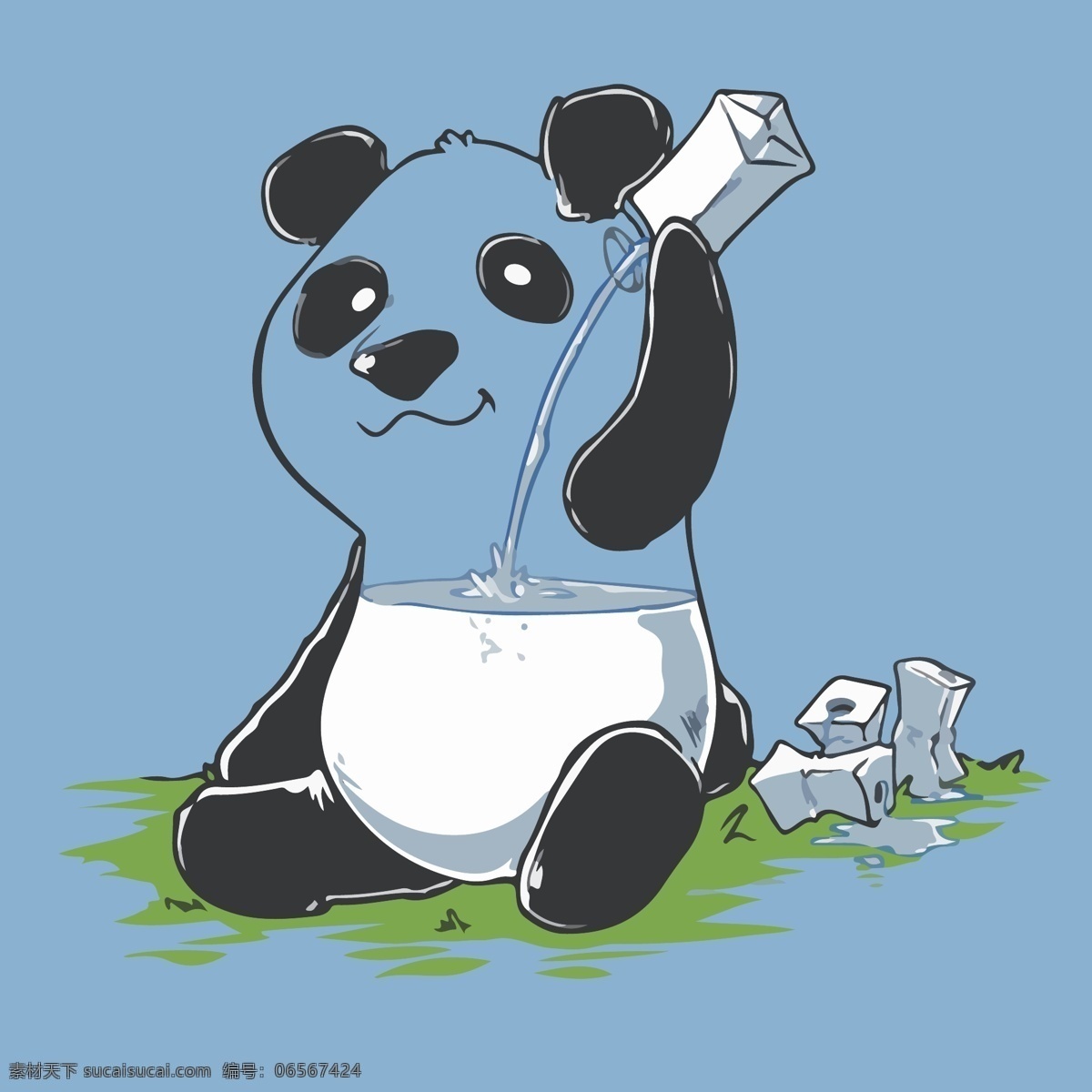 印花 矢量图 动物 服装图案 卡通 生活元素 熊猫 印花矢量图 面料图库 服装设计 图案花型